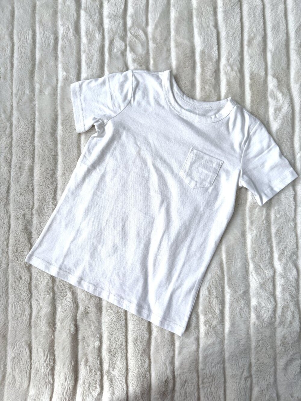 Kids Primary Pocket T-Shirt (White) 6-7